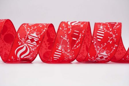 Подвесные рождественские украшения лента_KF6781GR-7_Красный